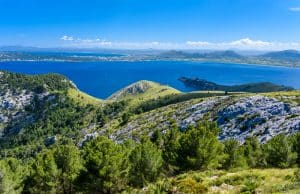 Alcudia Mallorca Visya general de costa de Pollença y Alcudia en Mallorca